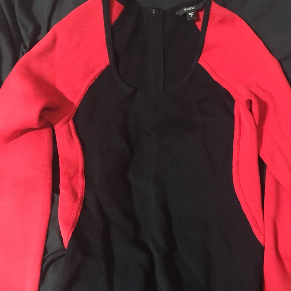 Guess Long Sleeve Colourblock Bandage Dress Size M - Picture 3 of 4